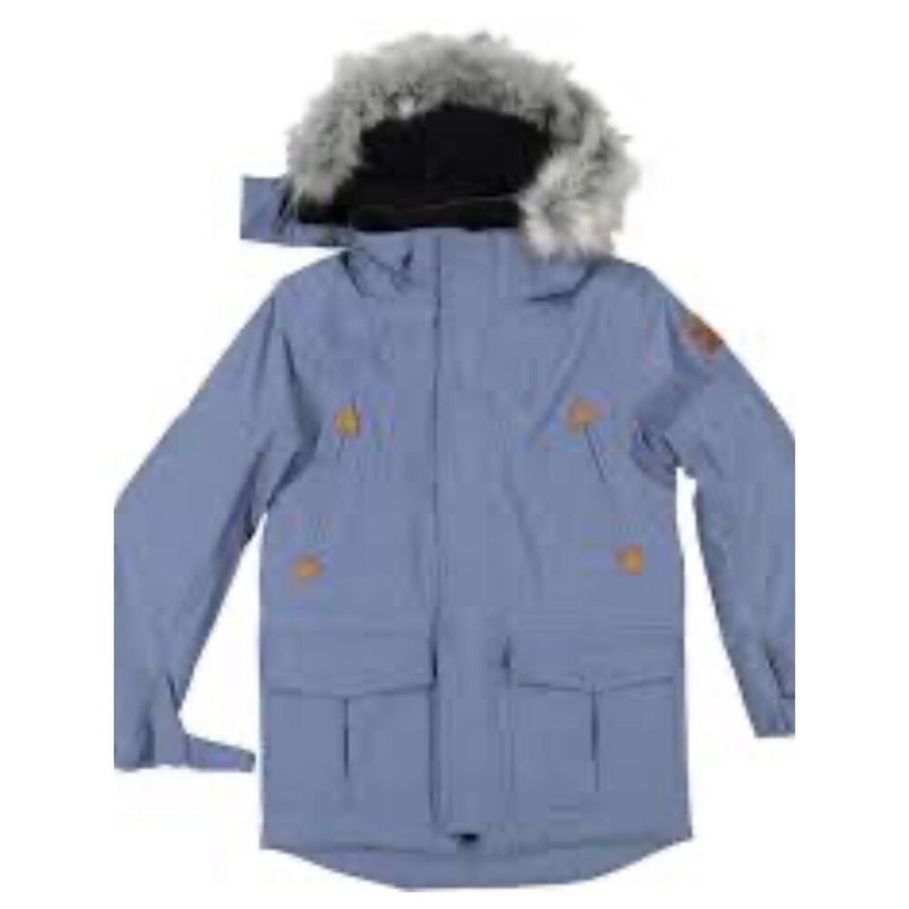 Polarn O Pyret Ski Jacket Faux Fur Hood Sz 122cm (6-7)